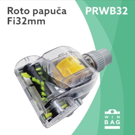 Папучи турбо со рото четка - Fi32mm за правосмукалки.