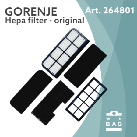 Комплет филтер за правосмукалки Gorenje 264801 - VCK1802WF - VCK1803WF 21 Комплет филтер за правосмукалки Gorenje 264801/VCK1802WF/VCK1803WF