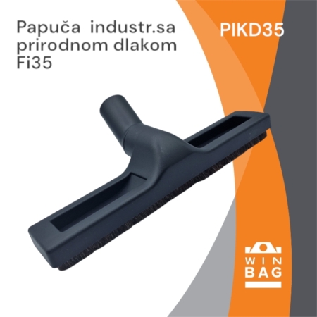 Индустриска четка со природно коњско влакно и тркала Fi35mm